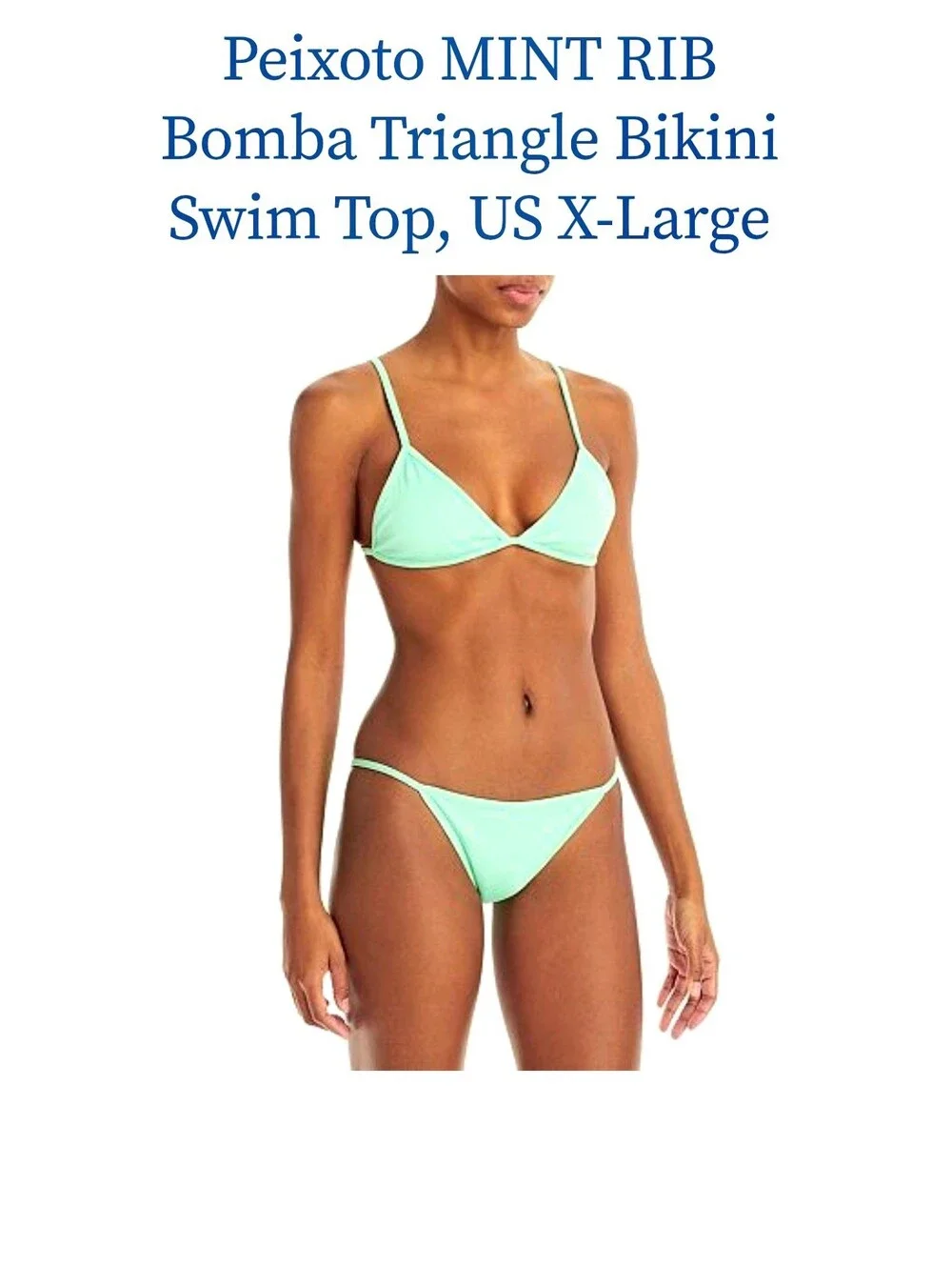 **NWT** Peixoto MINT RIB Bomba Triangle Bikini Swim Top & Bottom Size 28 MEDIUM